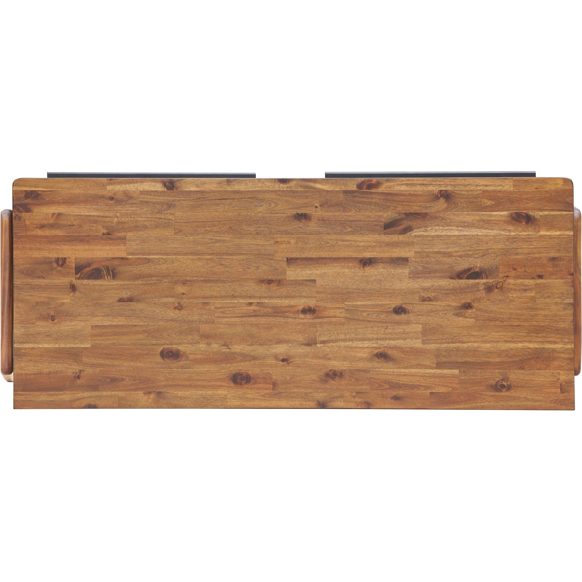 Remix Writing Desk by LH Imports in brown. Made from solid acacia, veneer in a modern style.