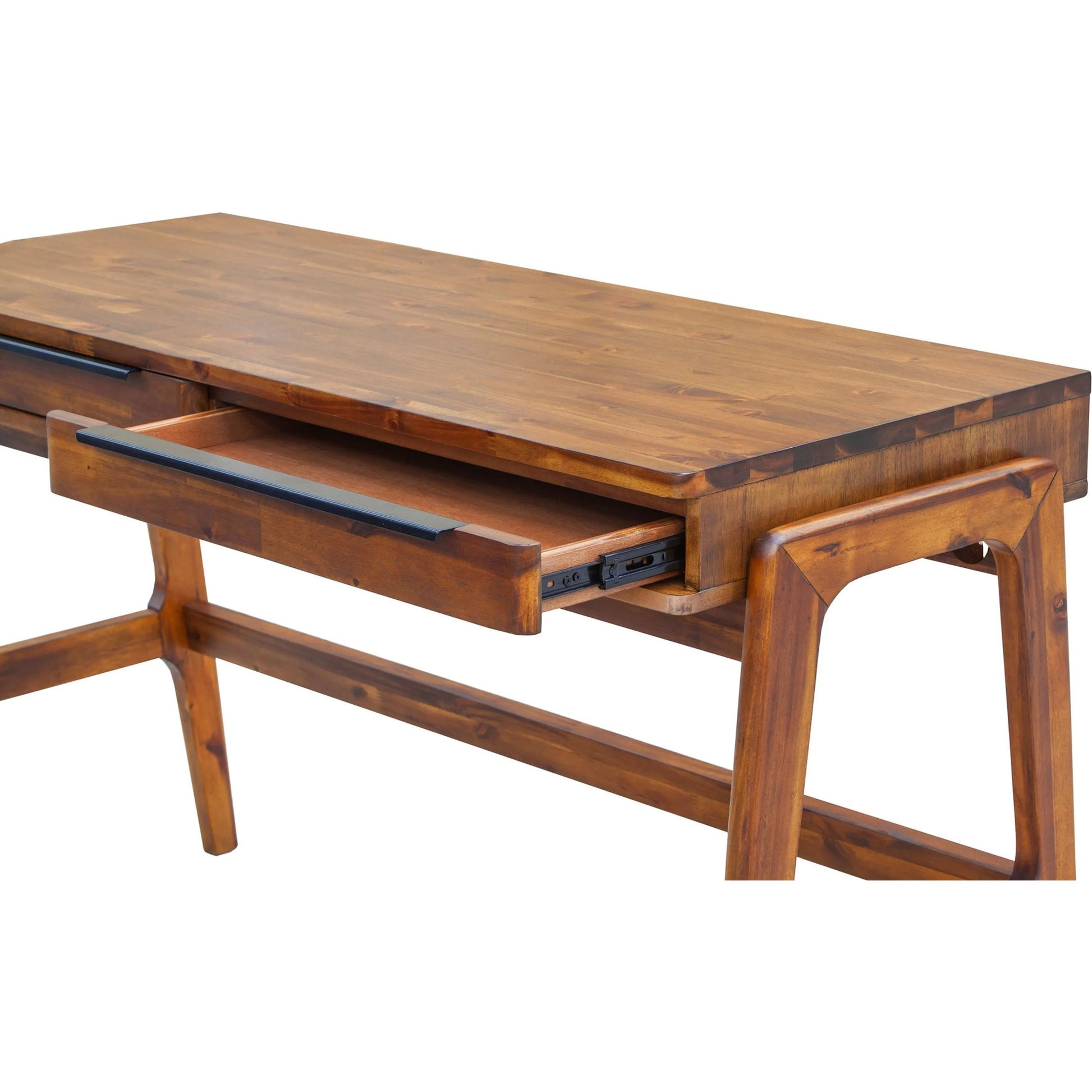 Remix Writing Desk by LH Imports in brown. Made from solid acacia, veneer in a modern style.