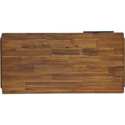 Remix Coffee Table by LH Imports in brown. Made from solid acacia, veneer in a modern style.