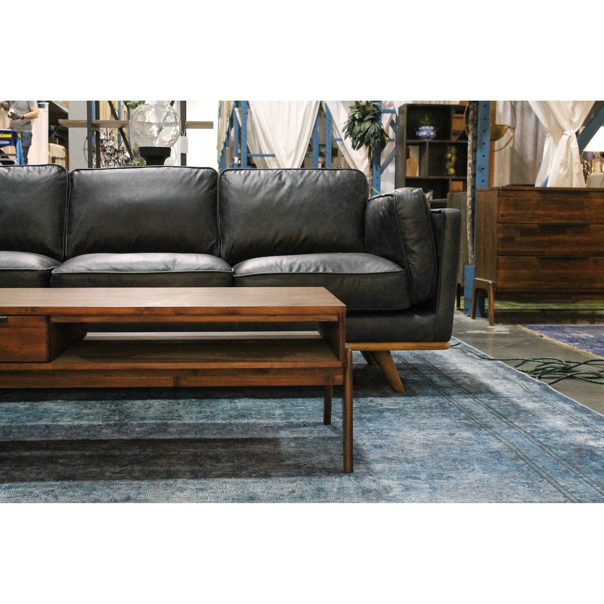 Remix Coffee Table by LH Imports in brown. Made from solid acacia, veneer in a modern style.