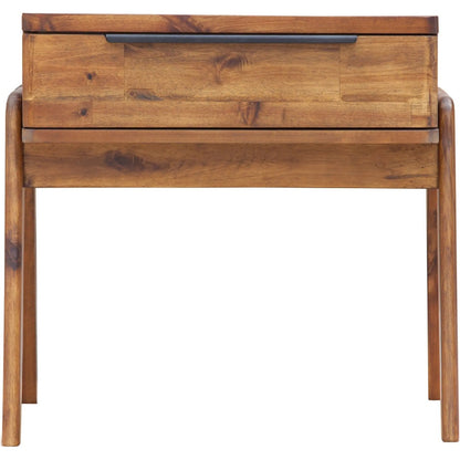 Remix Side Table by LH Imports in brown. Made from solid acacia, veneer in a modern style.