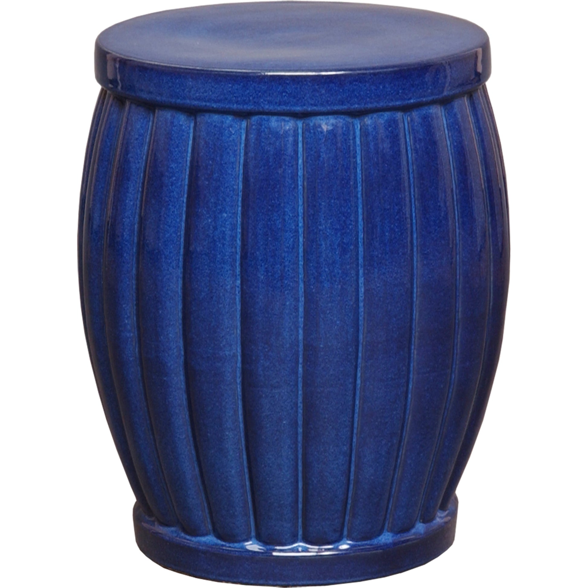 Large Fluted Garden Stool by Emissary. Made from unique in a modern style.
