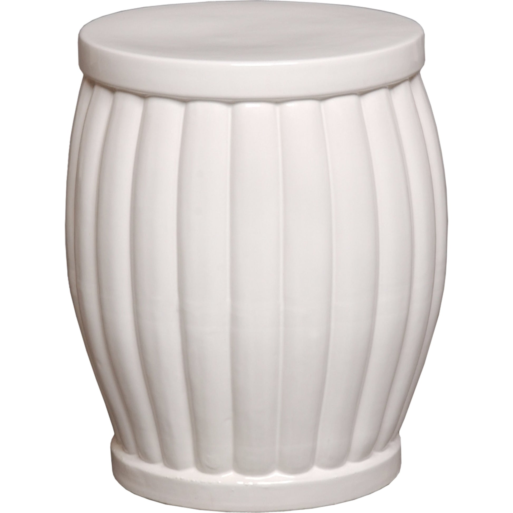 Large Fluted Garden Stool by Emissary. Made from unique in a modern style.