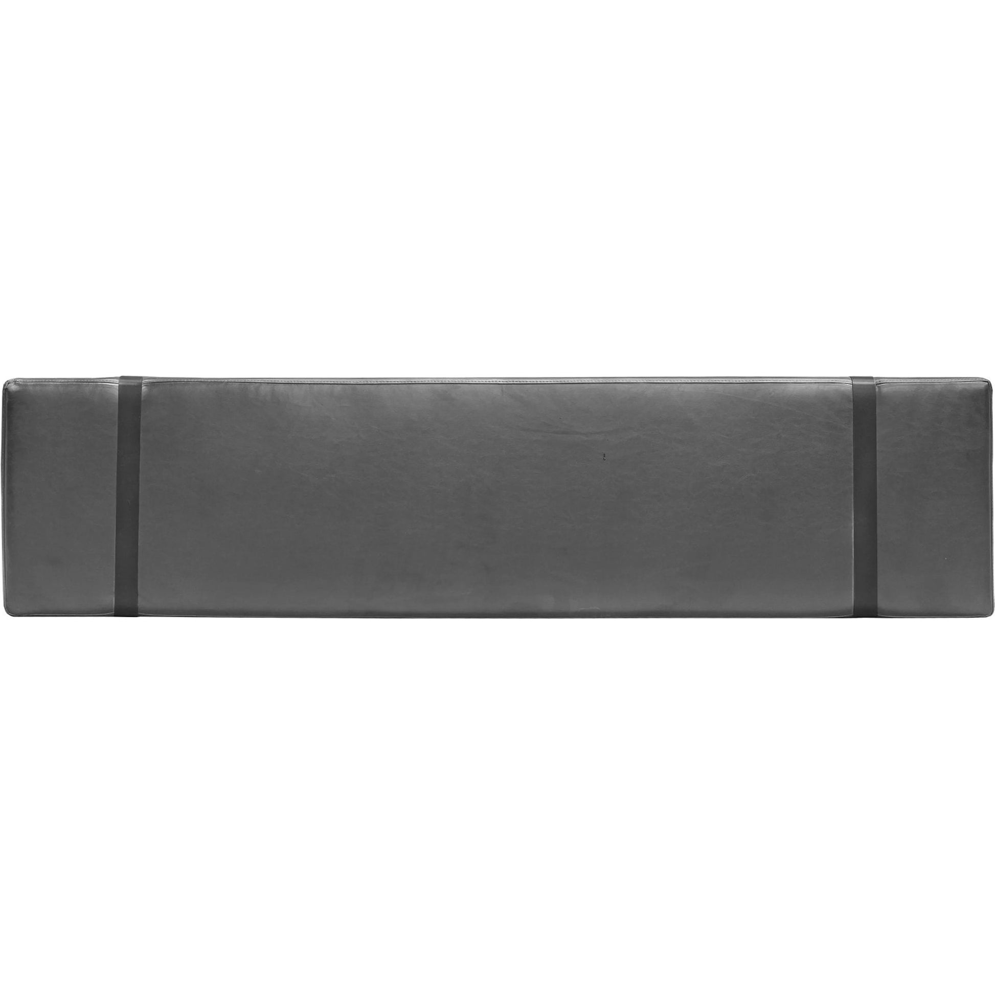 Brooklyn Dining Bench by LH Imports in black pu leather and java yellow, black power coated. Made from black pu leather in a rustic style.