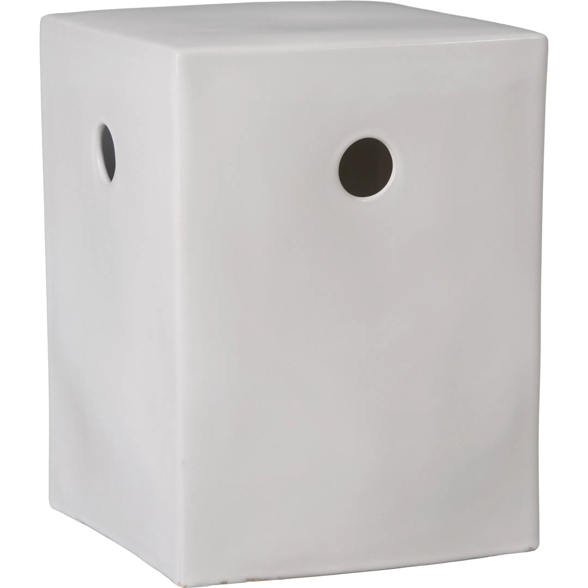 Square Indoor/Outdoor Stool Table by Emissary in glossy glaze. Made from ceramic in a unique style.