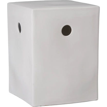Square Indoor/Outdoor Stool Table by Emissary in glossy glaze. Made from ceramic in a unique style.