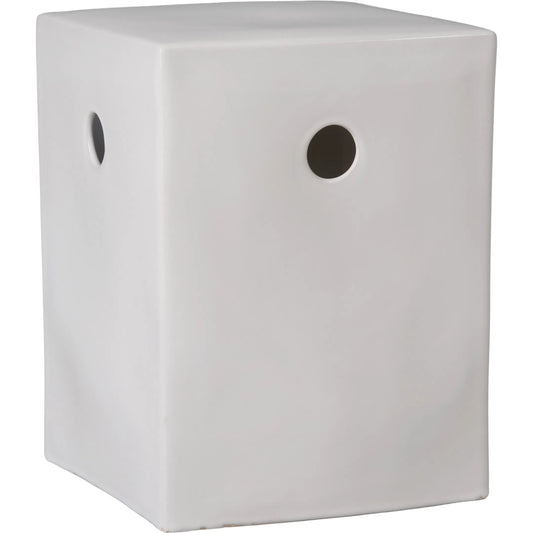 Square Indoor/Outdoor Stool Table by Emissary in glossy glaze. Made from ceramic in a unique style.