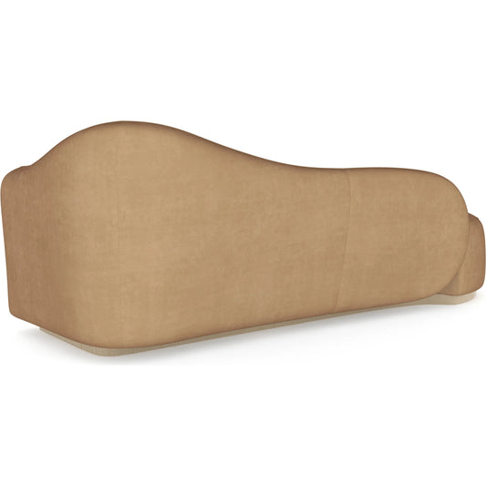 Kalahari Chaise by Caracole in camel and sparkling argent. Made from unique in a unique style.