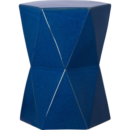 Large Matrix Hexagon Stool by Emissary USA in glossy glaze. Made from ceramic in a modern style.