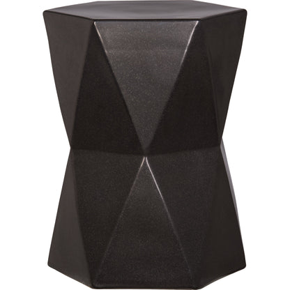 Large Matrix Hexagon Stool by Emissary USA in glossy glaze. Made from ceramic in a modern style.