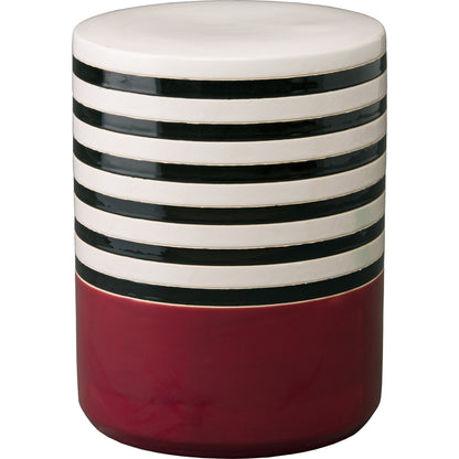 Stripe Garden Stool by Emissary USA in bay green. Made from unique in a modern style.