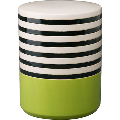 Stripe Garden Stool by Emissary USA in bay green. Made from unique in a modern style.