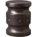 Spindle Garden Stool by Emissary in glossy glaze. Made from ceramic in a modern style.