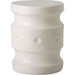 Spindle Garden Stool by Emissary in glossy glaze. Made from ceramic in a modern style.