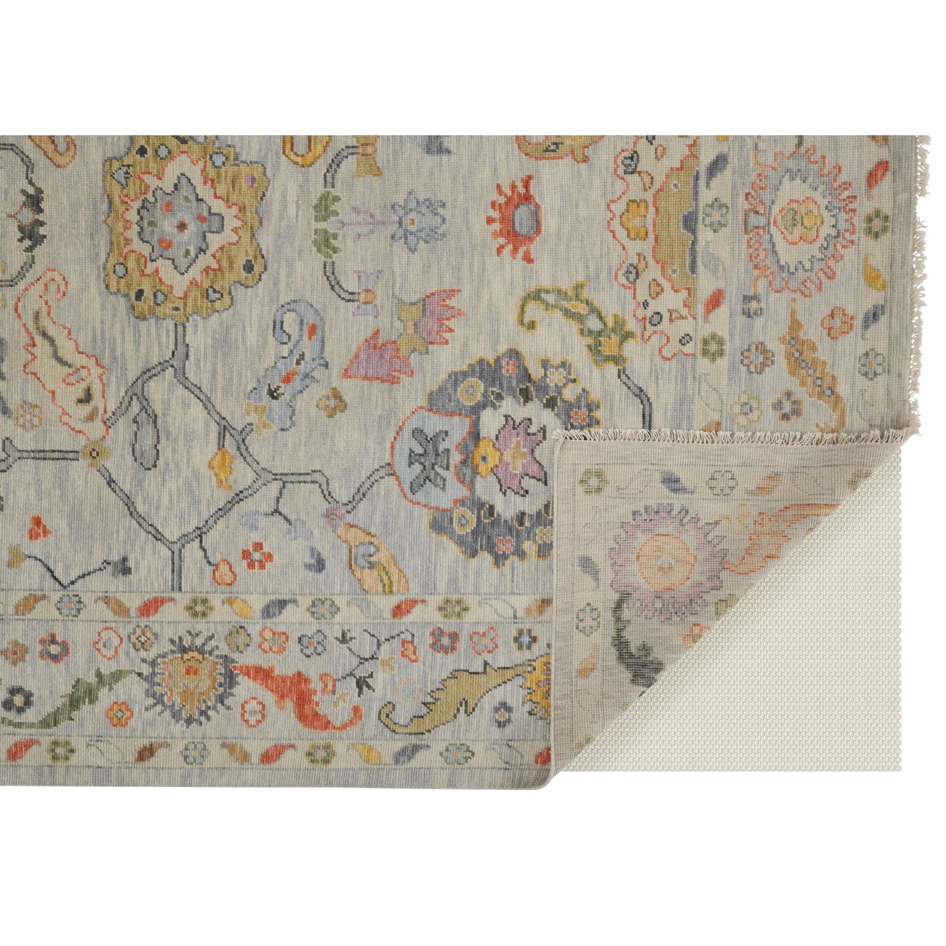 Karina Traditional Persian Rug - 6793F by Feizy in gray, yellow, red. Made from wool in a unique style.