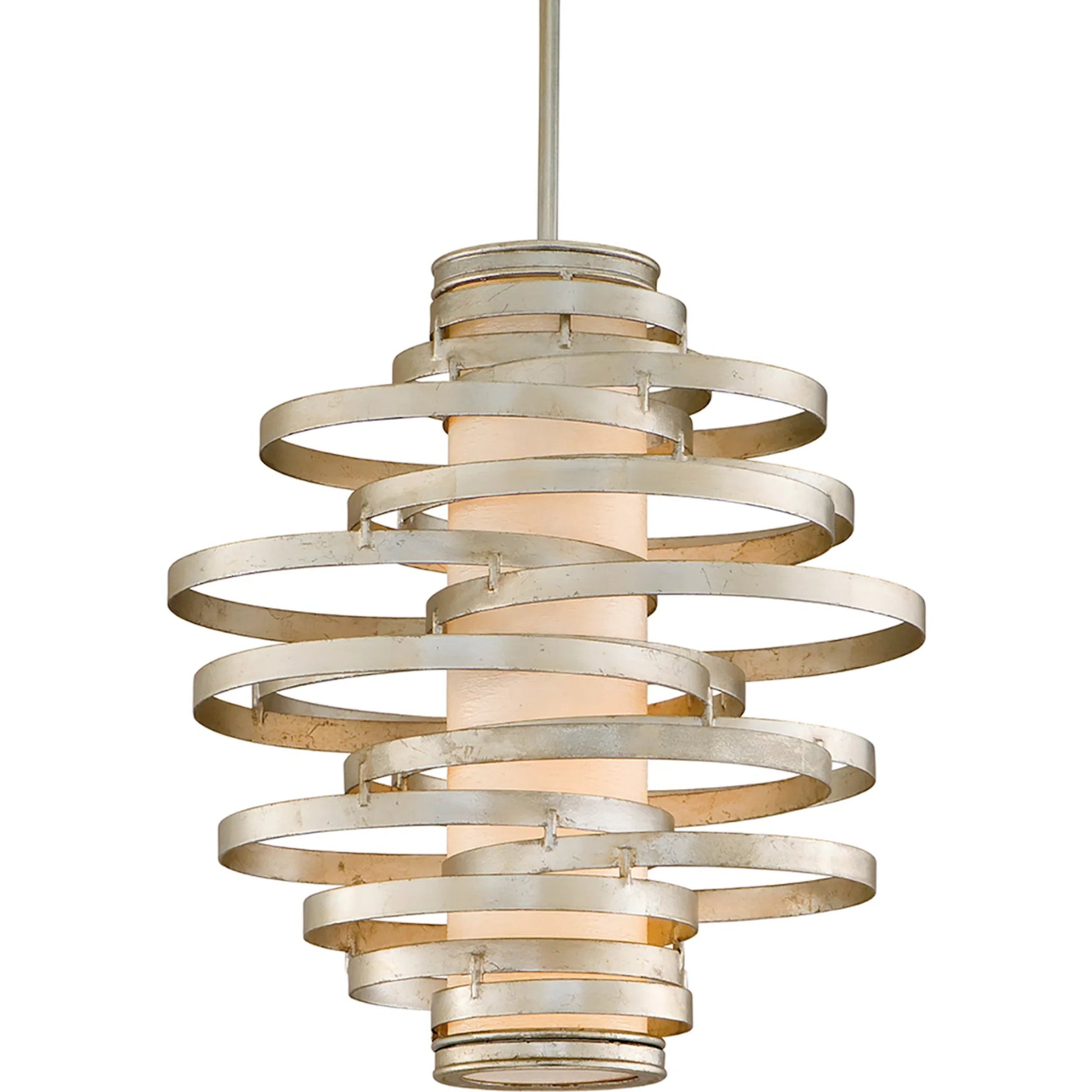 Vertigo Chandelier by Corbett. Made from hand-worked iron in a modern style.
