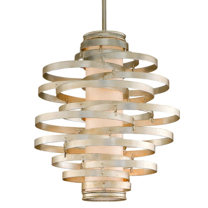 Vertigo Chandelier by Corbett. Made from hand-worked iron in a modern style.