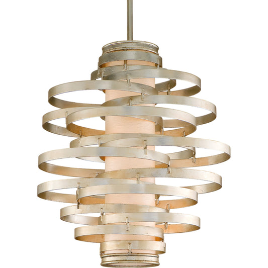 Vertigo Chandelier by Corbett. Made from hand-worked iron in a modern style.