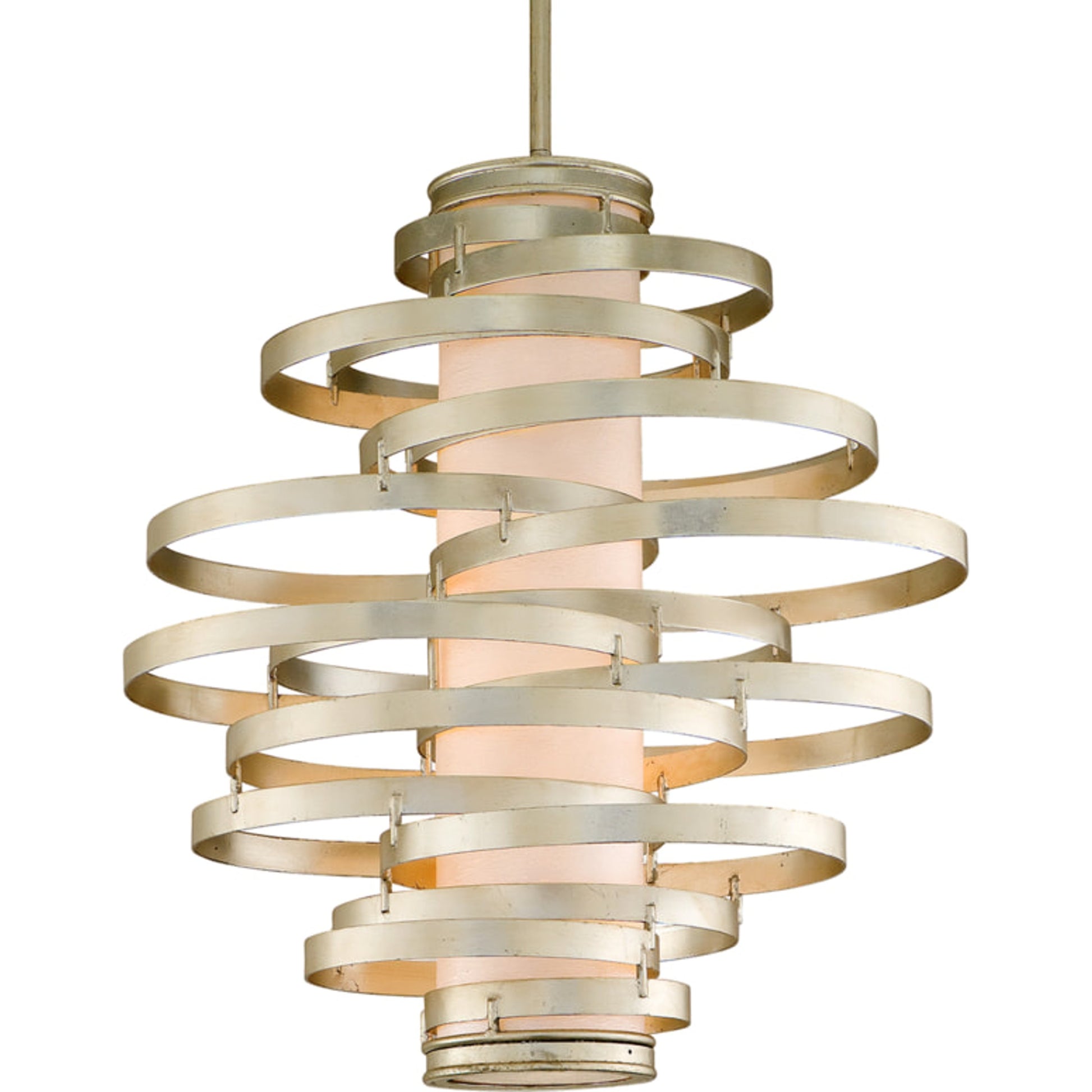 Vertigo Chandelier by Corbett. Made from hand-worked iron in a modern style.