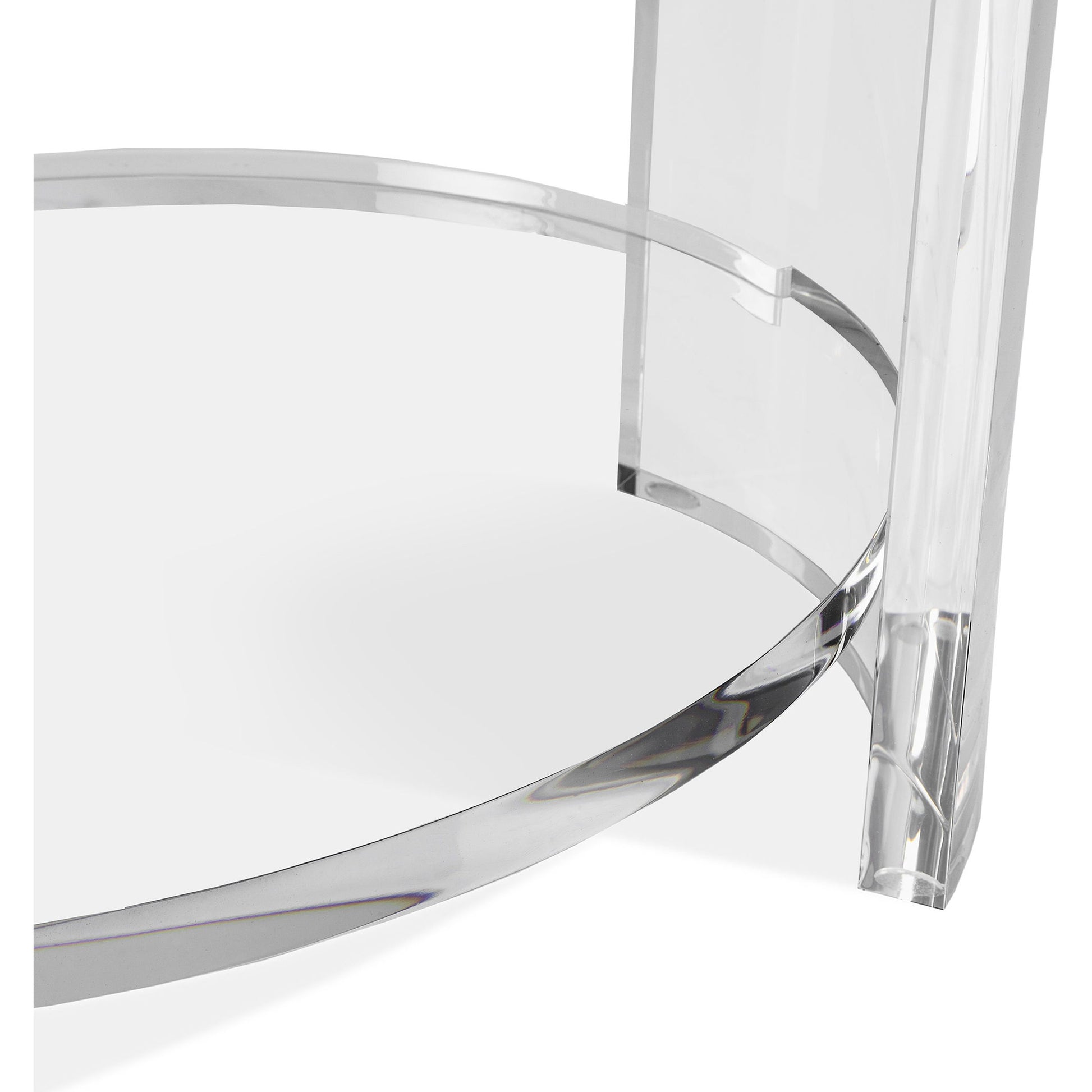 Marcel Side Table by Interlude Home in clear. Made from acrylic, glass in a modern style.