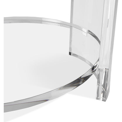 Marcel Side Table by Interlude Home in clear. Made from acrylic, glass in a modern style.