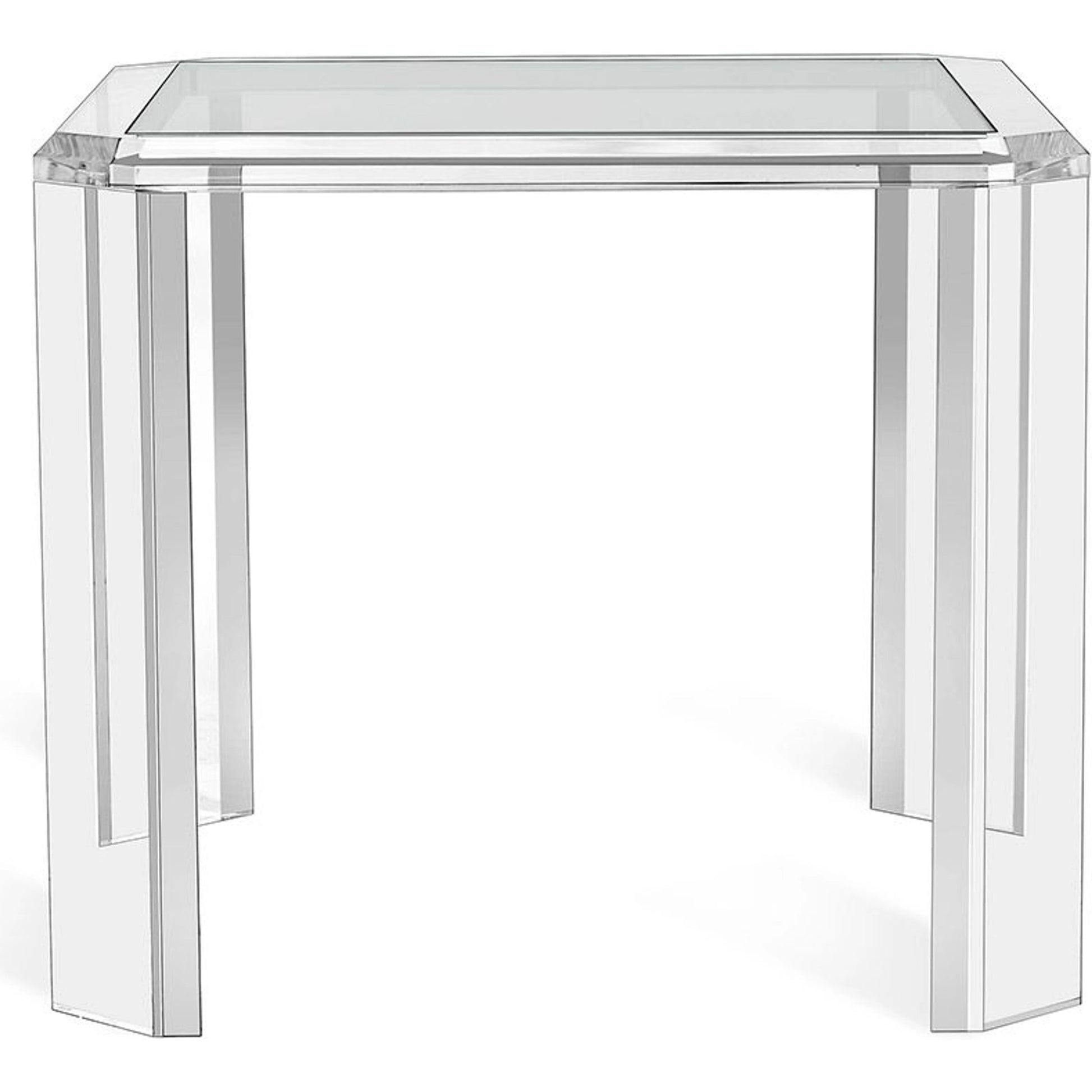 Alden Occasional Table by Interlude Home in clear. Made from acrylic, glass in a modern style.