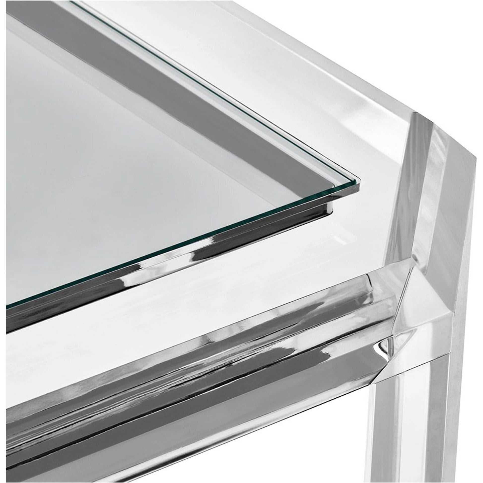 Alden Occasional Table by Interlude Home in clear. Made from acrylic, glass in a modern style.