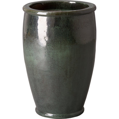 27 in. Round Rim Planter by Emissary USA in gray. Made from unique in a modern style.