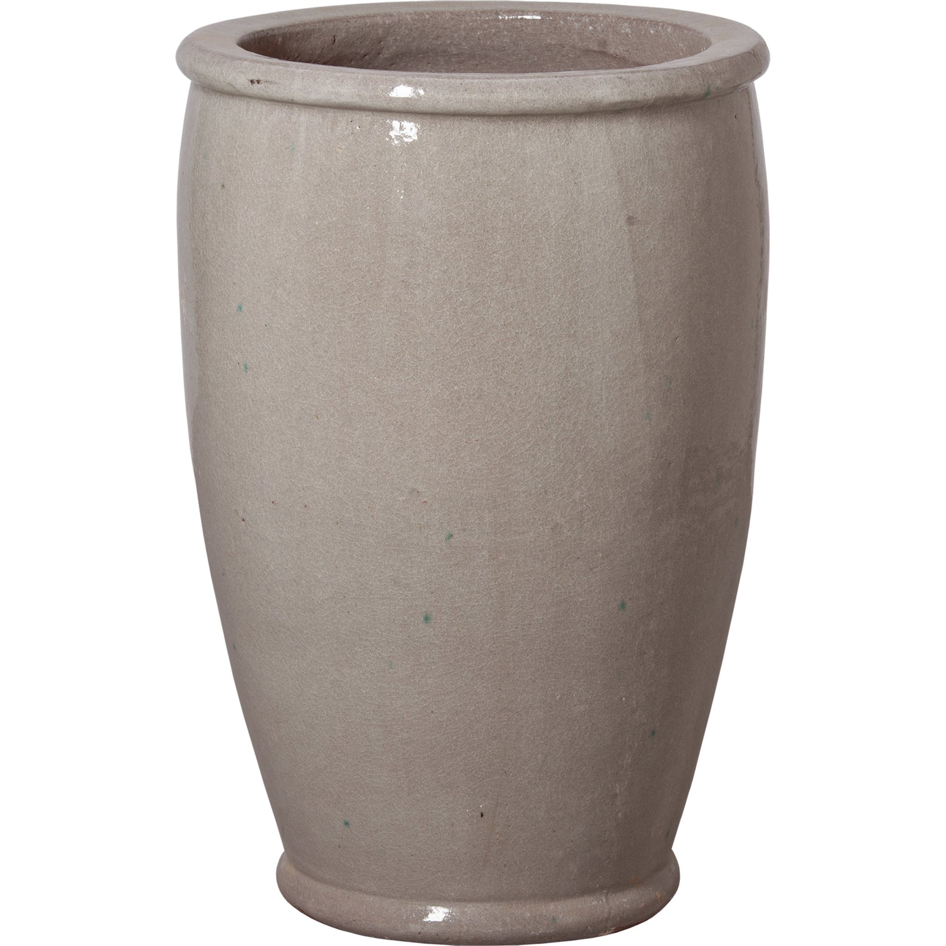 27 in. Round Rim Planter by Emissary USA in gray. Made from unique in a modern style.