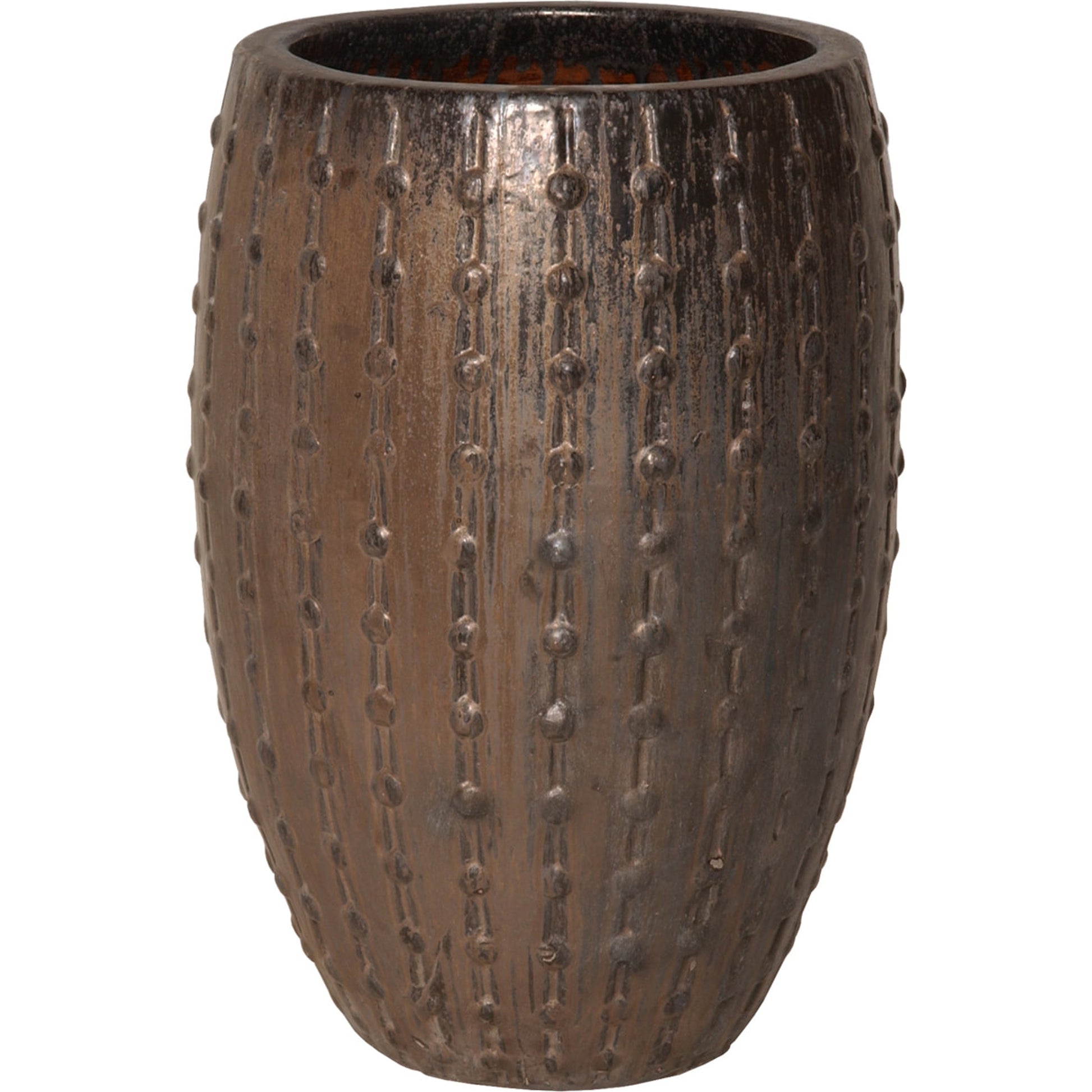 Stud Pot by Emissary USA in gunmetal. Made from unique in a rustic style.