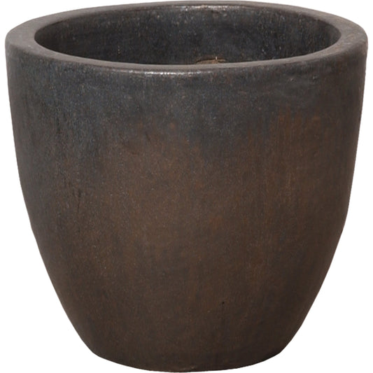 Round Planter by Emissary USA in glossy glaze. Made from ceramic in a traditional style.