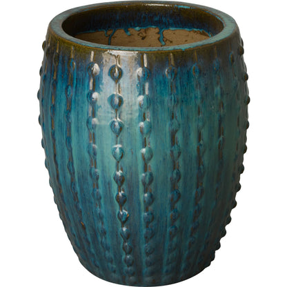 Round Indoor/Outdoor Stud Pot by Emissary in glossy glaze. Made from ceramic in a unique style.