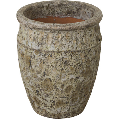 Graphic Design Planter by Emissary in reef green and glossy glaze. Made from ceramic in a modern style.