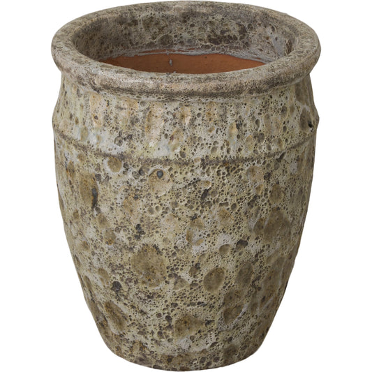 Graphic Design Planter by Emissary USA in reef green and glossy glaze. Made from ceramic in a modern style.