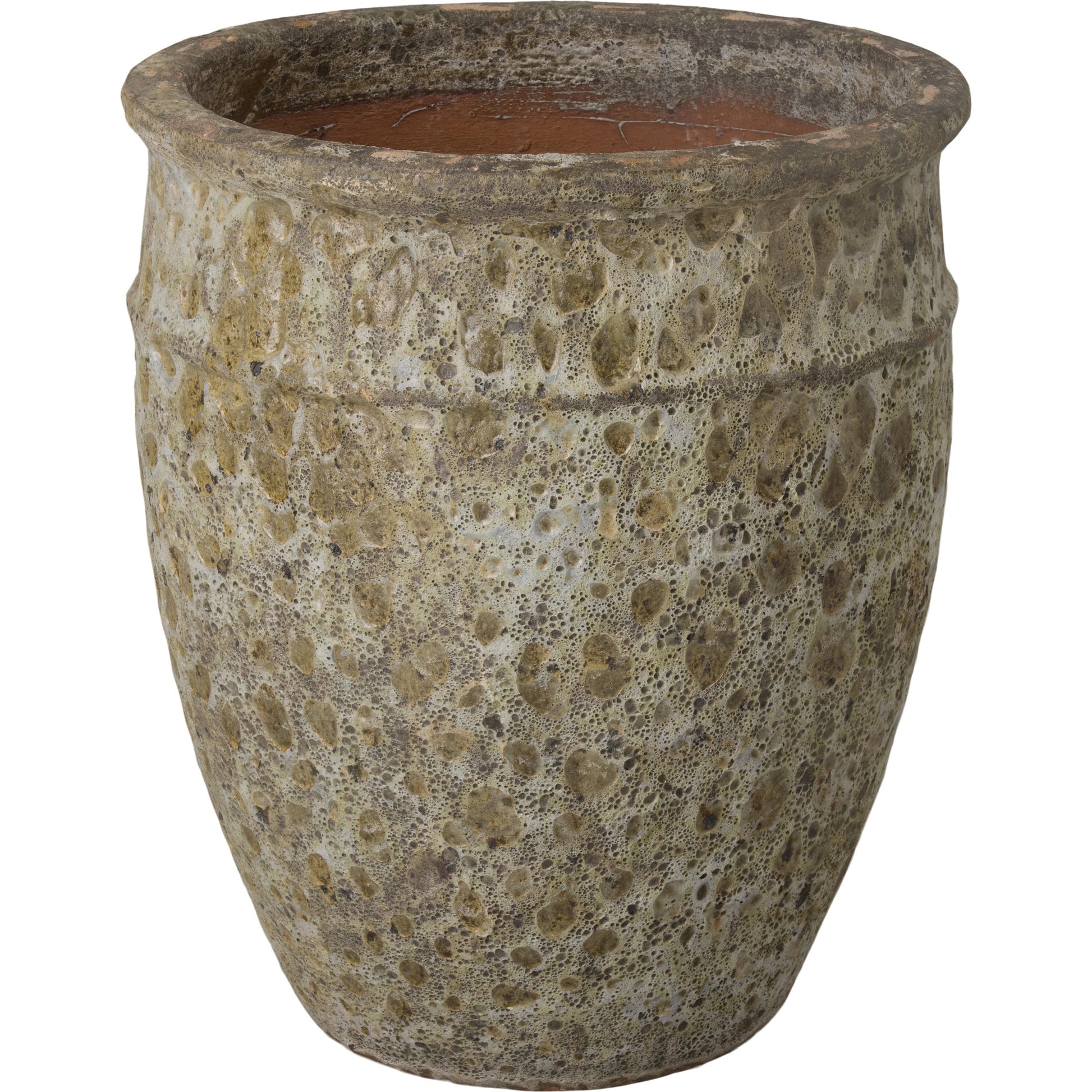 Graphic Design Planter by Emissary in reef green and glossy glaze. Made from ceramic in a modern style.