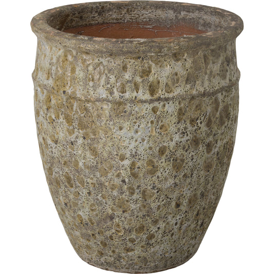 Graphic Design Planter by Emissary USA in reef green and glossy glaze. Made from ceramic in a modern style.
