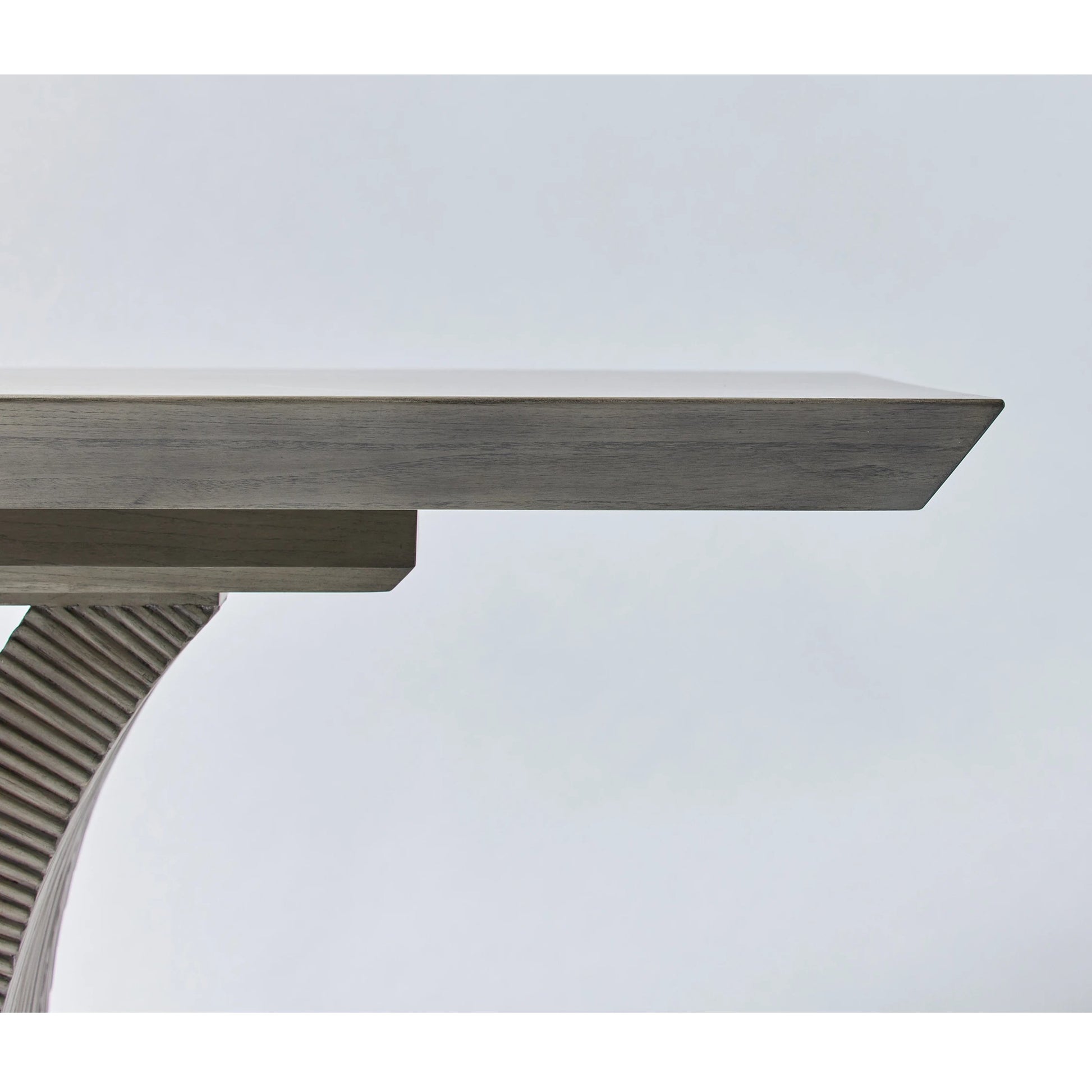 Deerfield Extension Table by Interlude Home in washed grey. Made from sungkai wood in a modern style.