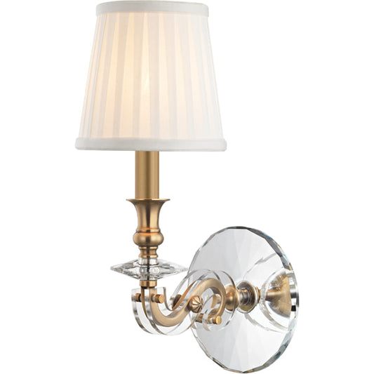Lapeer Wall Sconce by Hudson Valley. Made from brass in a traditional style.