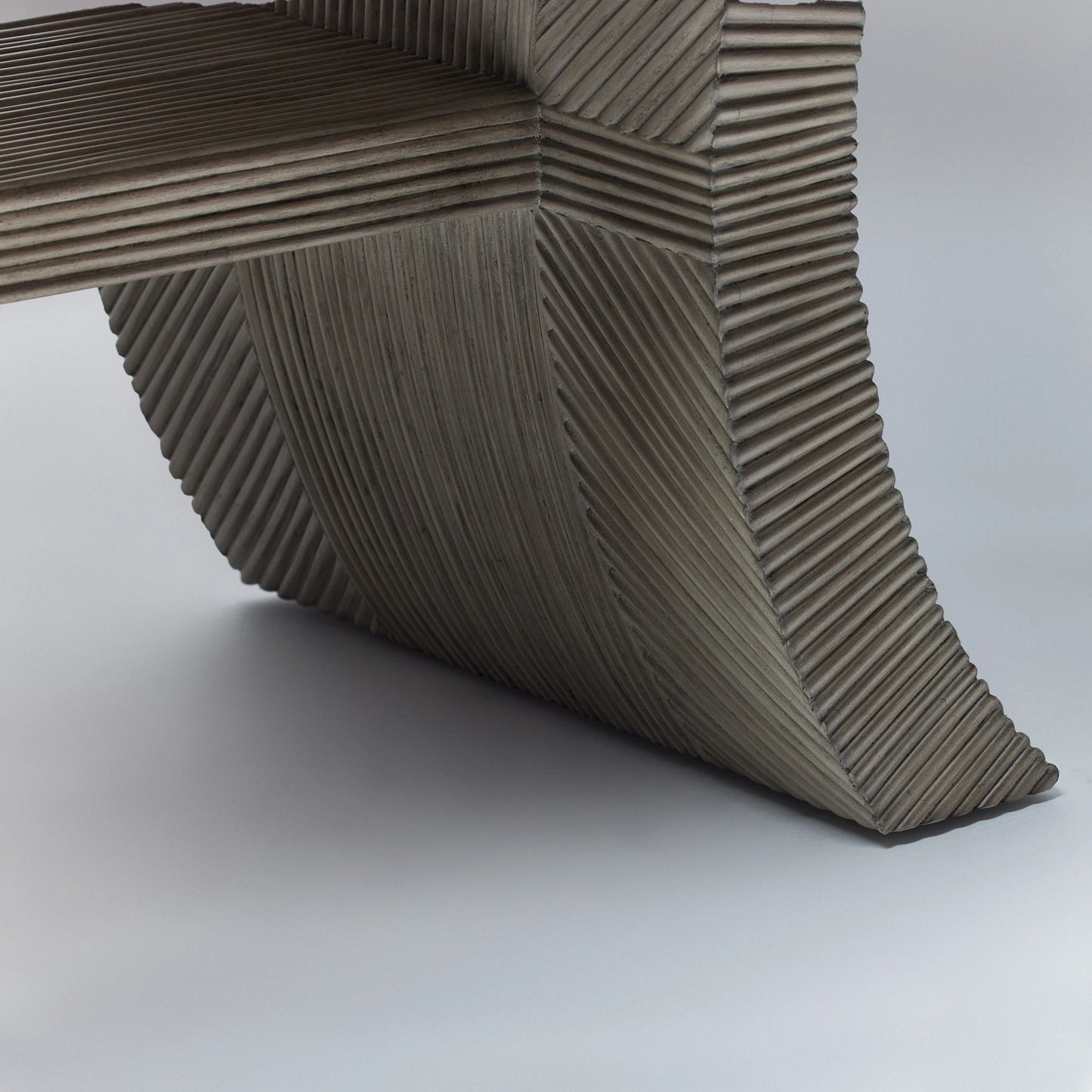 012 SI-2130755 | Closeup | Deerfield Extension Table by Interlude Home in washed grey. Made from sungkai wood in a modern style.