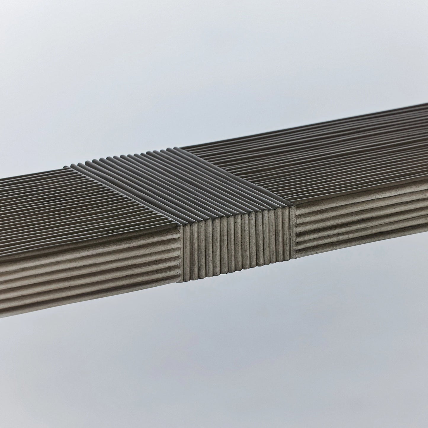 013 SI-2130755 | Closeup | Deerfield Extension Table by Interlude Home in washed grey. Made from sungkai wood in a modern style.