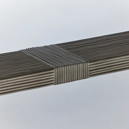 Deerfield Extension Table by Interlude Home in washed grey. Made from sungkai wood in a modern style.