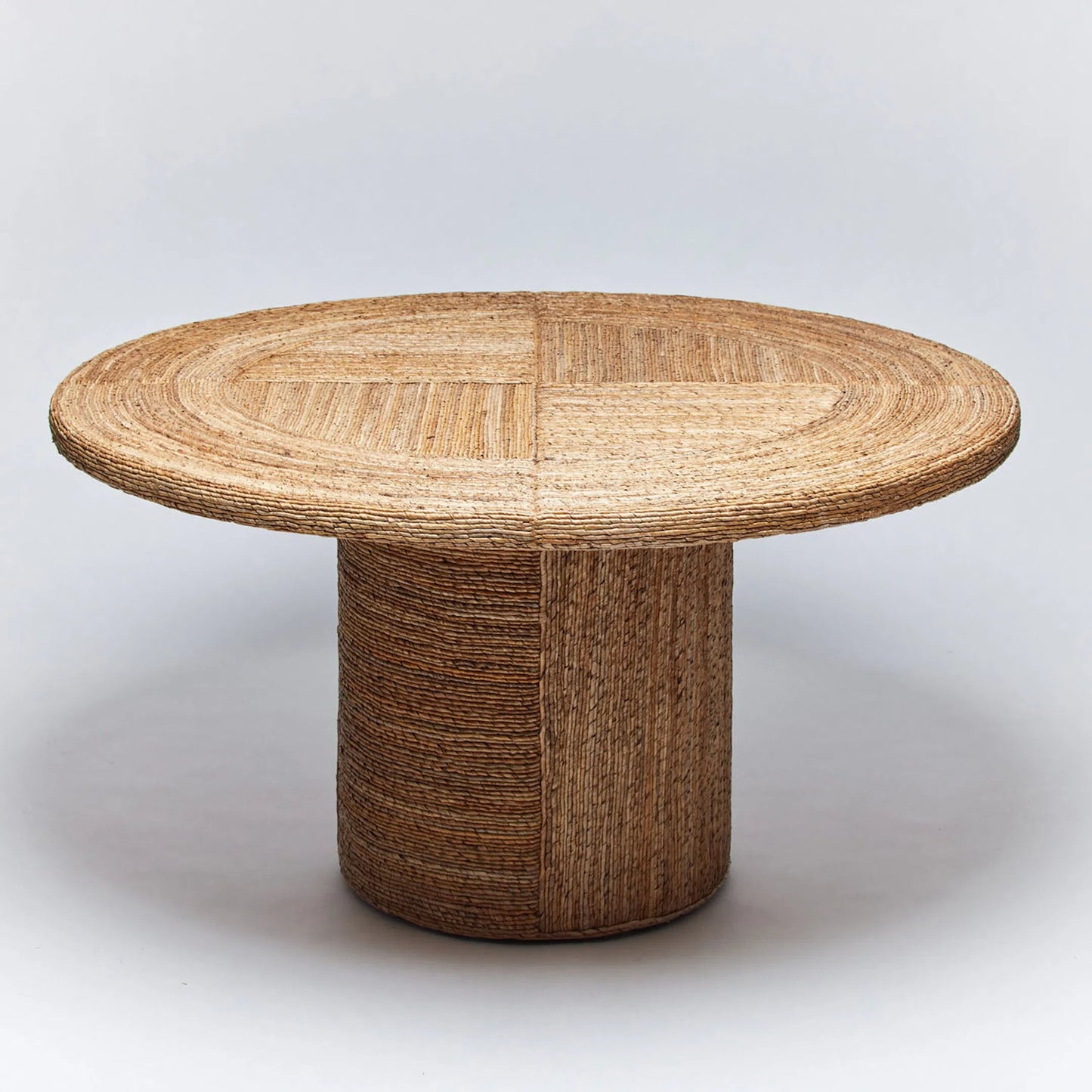 002 SI-2256494 | Additional Silo | Laguna Dining Table by Interlude Home in brown and light satin. Made from banana bark in a rustic style.