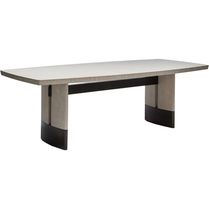 Boynton Dining Table by Interlude Home in cliffside, classic bronze. Made from oak, metal in a modern style.