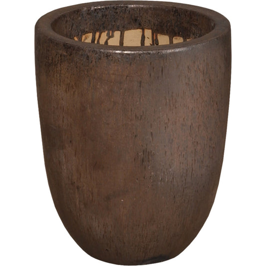 Cylinder Planter Pot by Emissary USA in metallic. Made from unique in a rustic style.