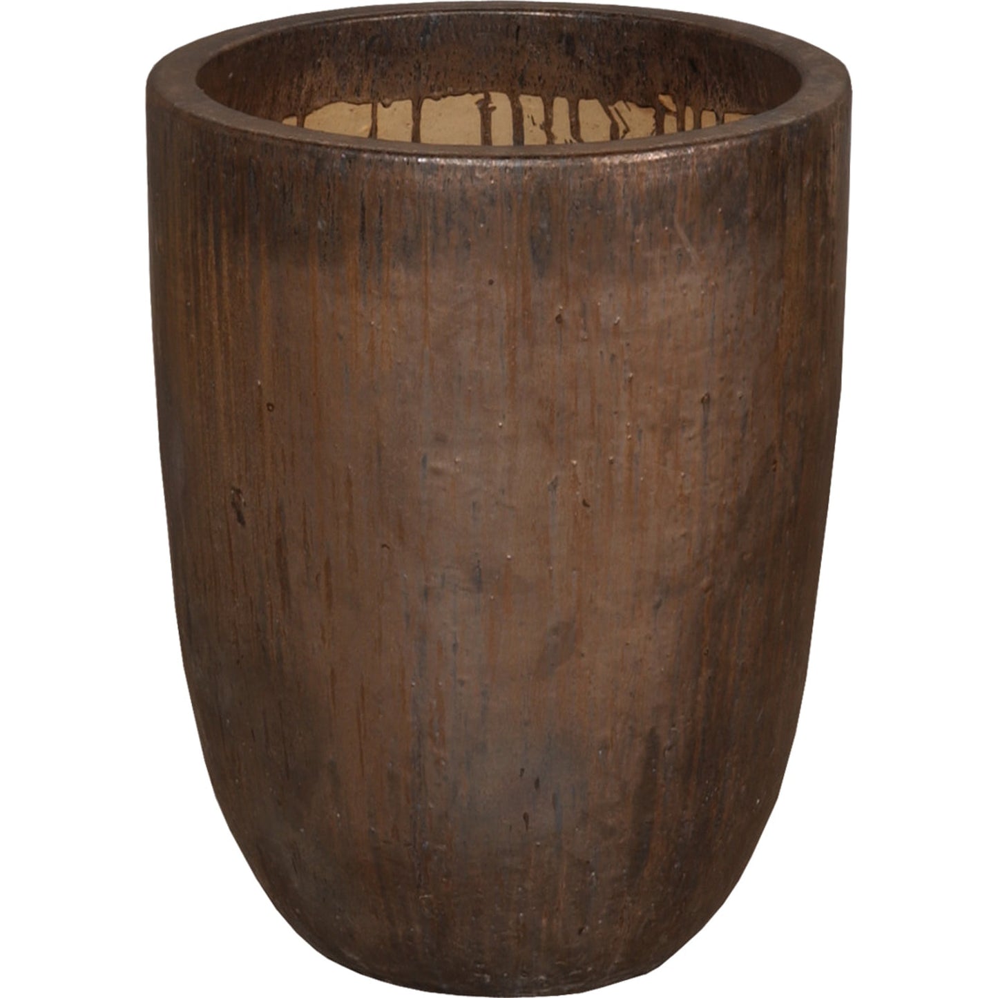 001 S-300921 | Primary Silo | Medium Cylinder Planter by Emissary in metallic. Made from unique in a rustic style.