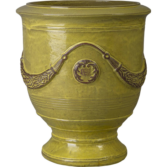 Anduze Indoor/Outdoor Planter by Emissary in french yellow and glossy glaze. Made from ceramic in a unique style.
