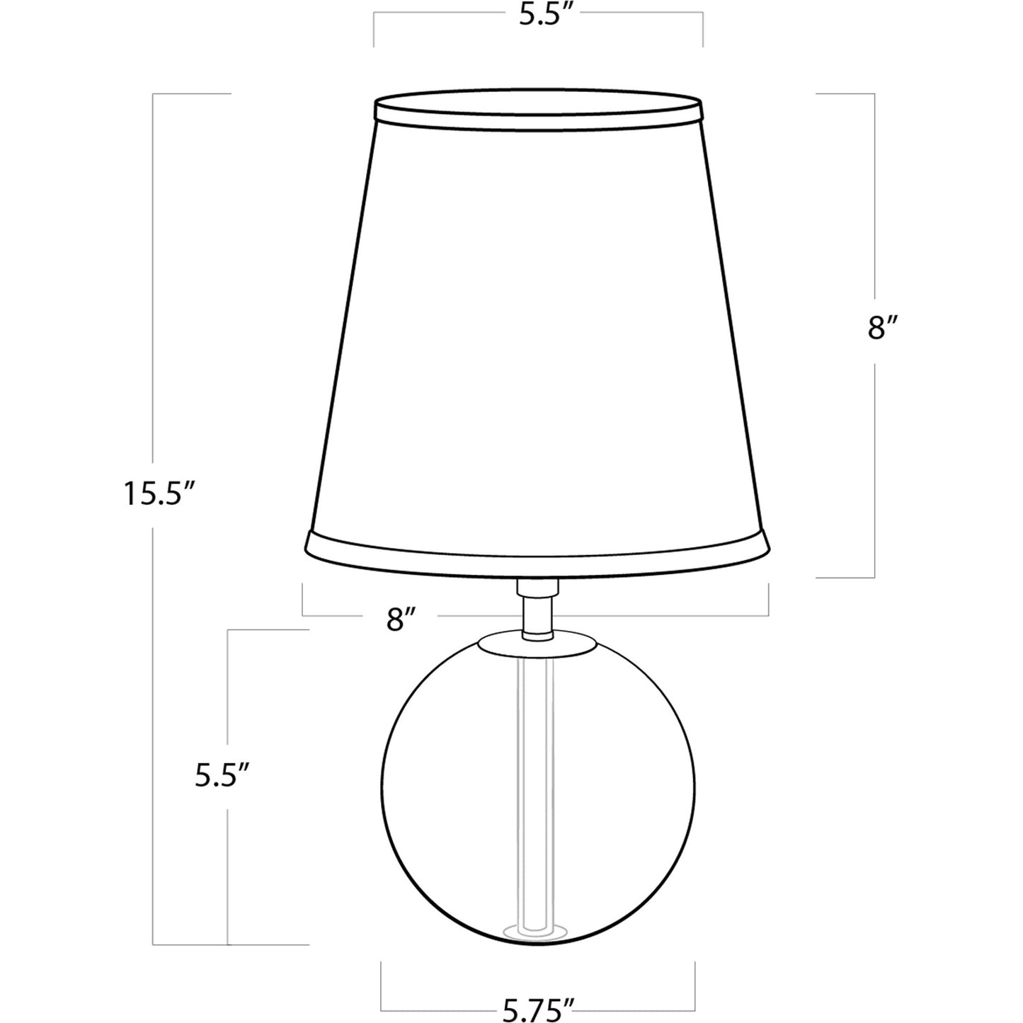 007 S-286837 | Additional Silo | Crystal Mini Sphere Lamp by Regina Andrew in nickel and clear. Made from crystal in a modern style.