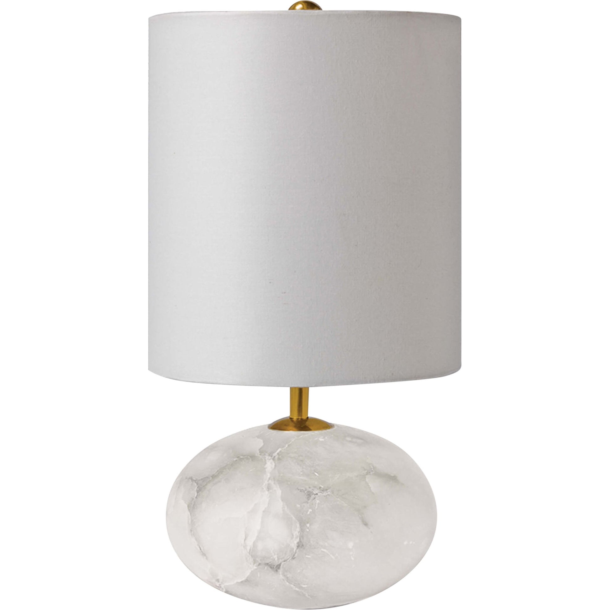 Alabaster Mini Orb Lamp by Regina Andrew in white, natural. Made from alabaster in a modern style.