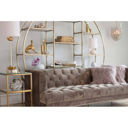 Alabaster Mini Orb Lamp by Regina Andrew in white, natural. Made from alabaster in a modern style.