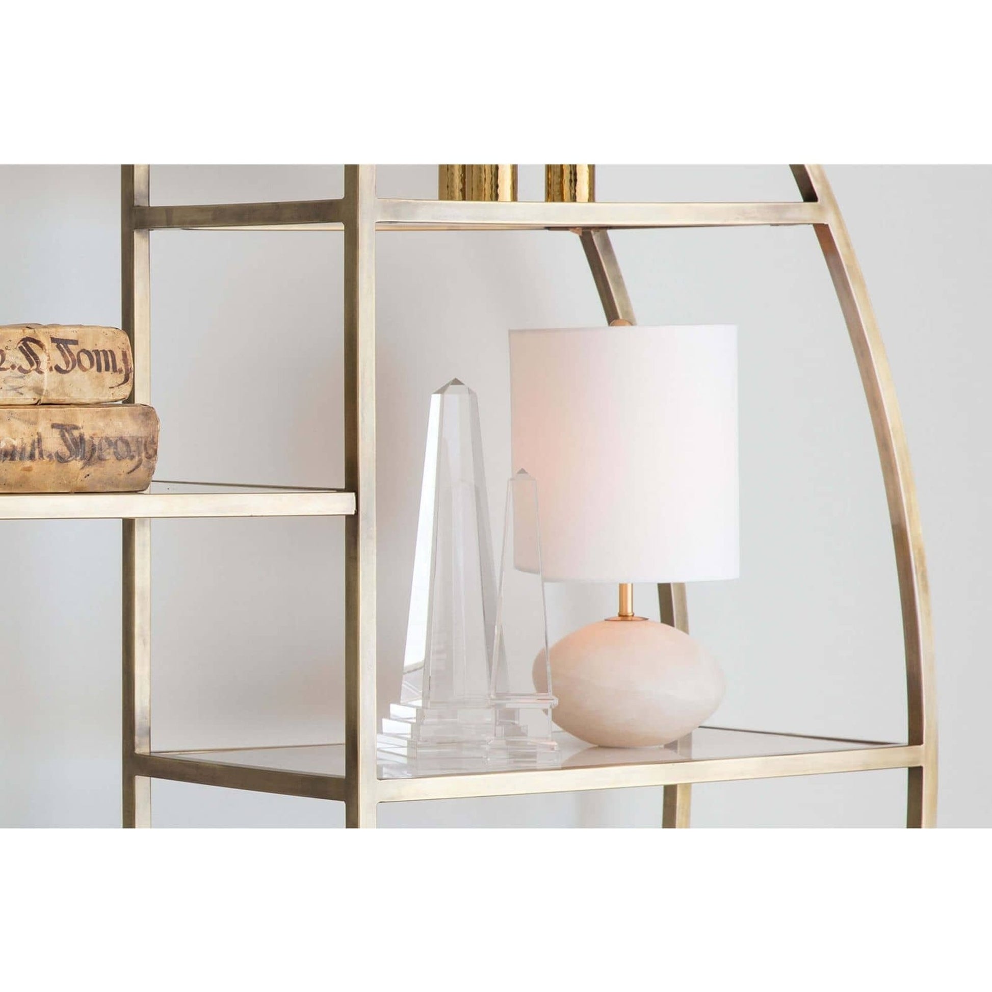 Alabaster Mini Orb Lamp by Regina Andrew in white, natural. Made from alabaster in a modern style.